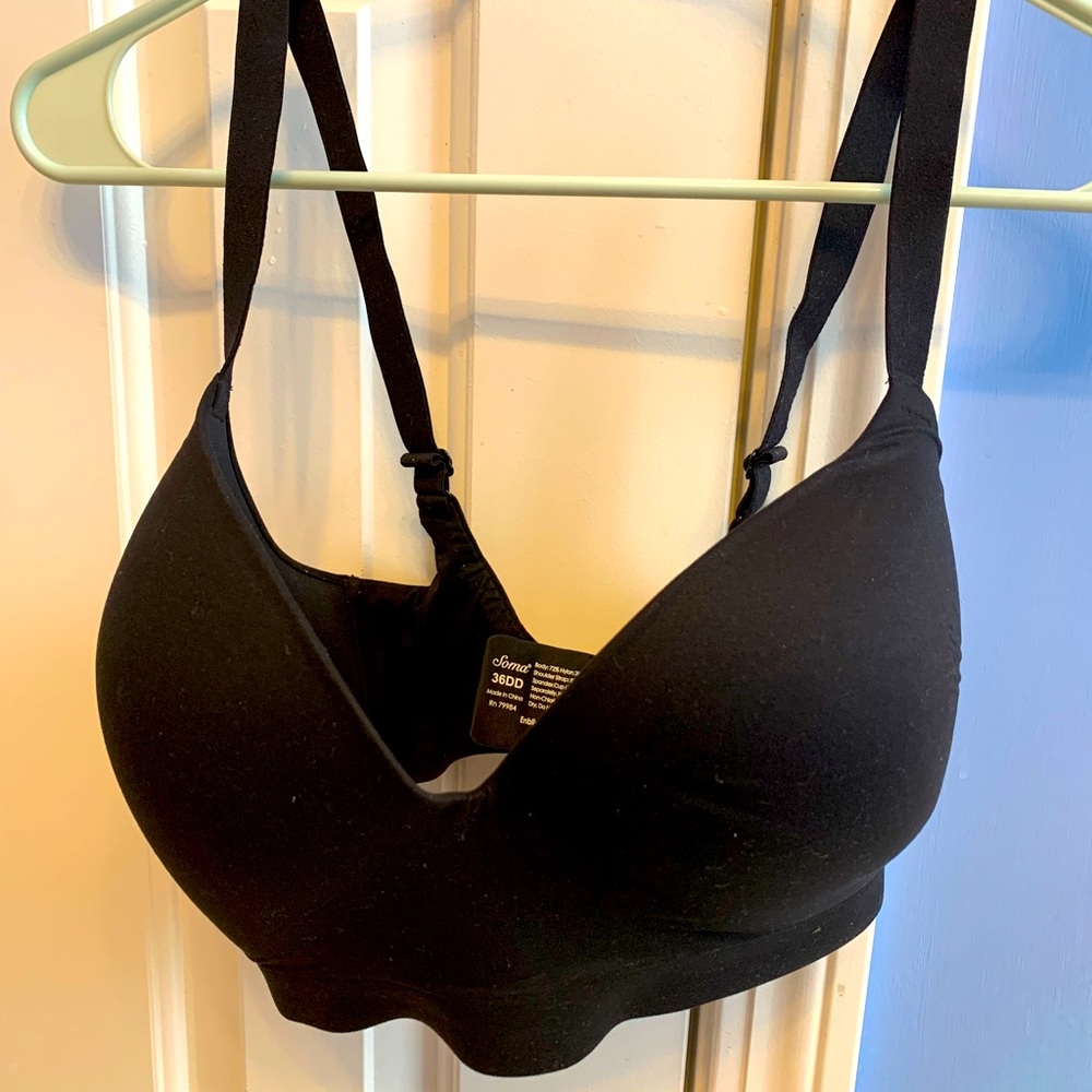 Black Soma Enbliss Wireless Bra 36DD EUC
